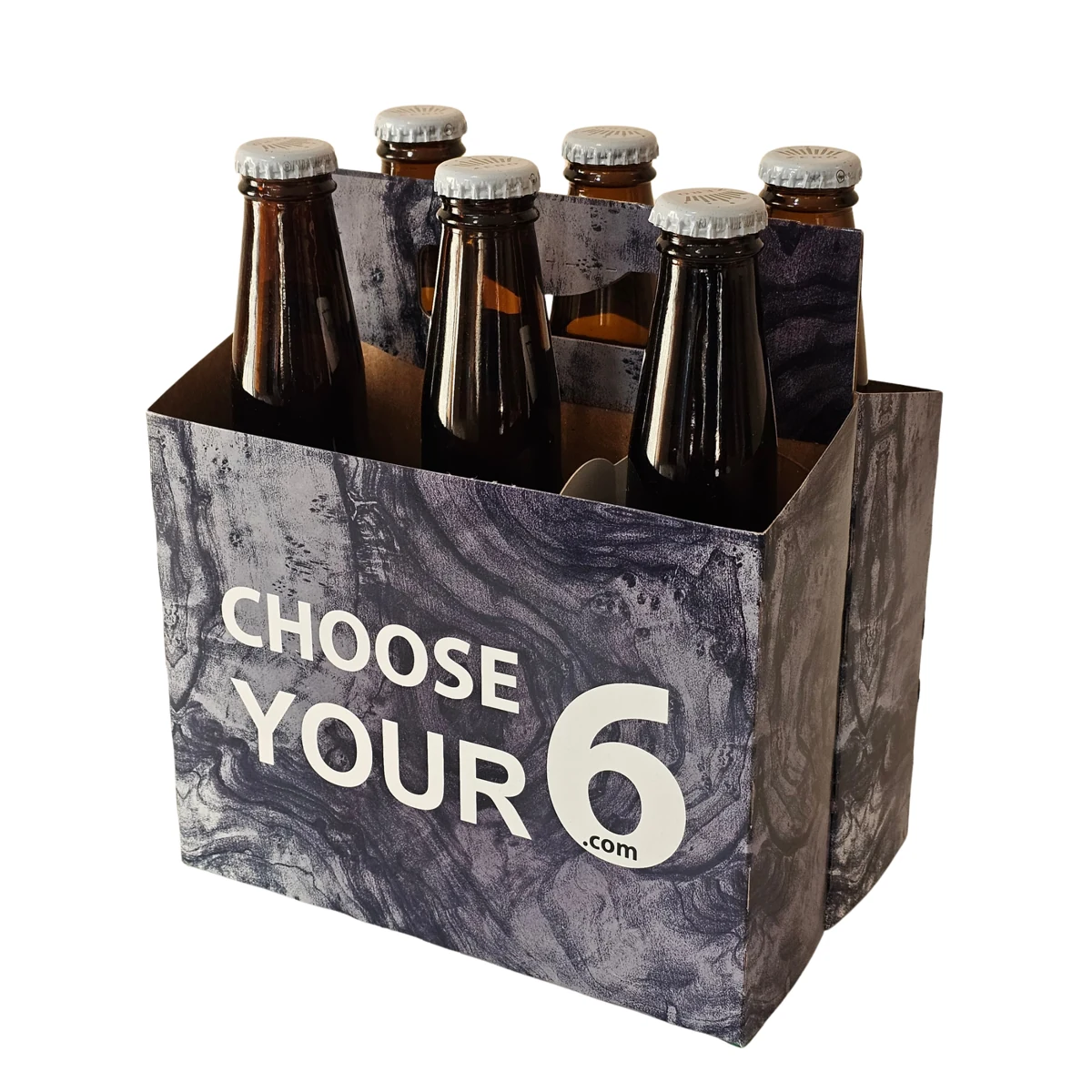6 Pack Beer Bottle Carrier – Variant 2 Choose Your 6 (150/box)